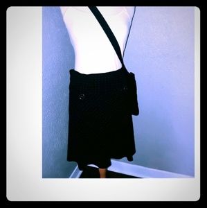 Black midi skirt